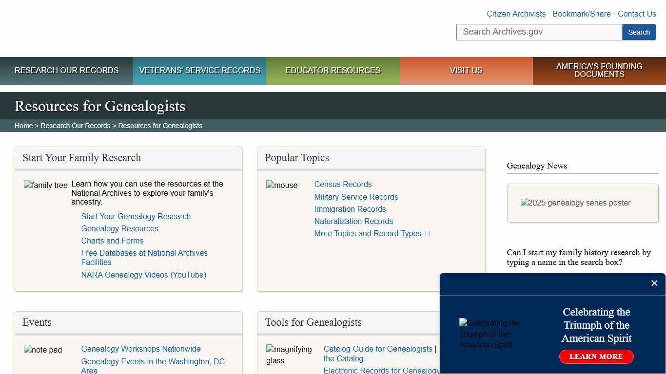 Resources for Genealogists and Family Historians National Archives